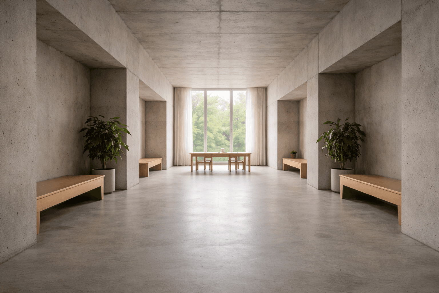 Two circles connected by a soft line, representing minimal interaction